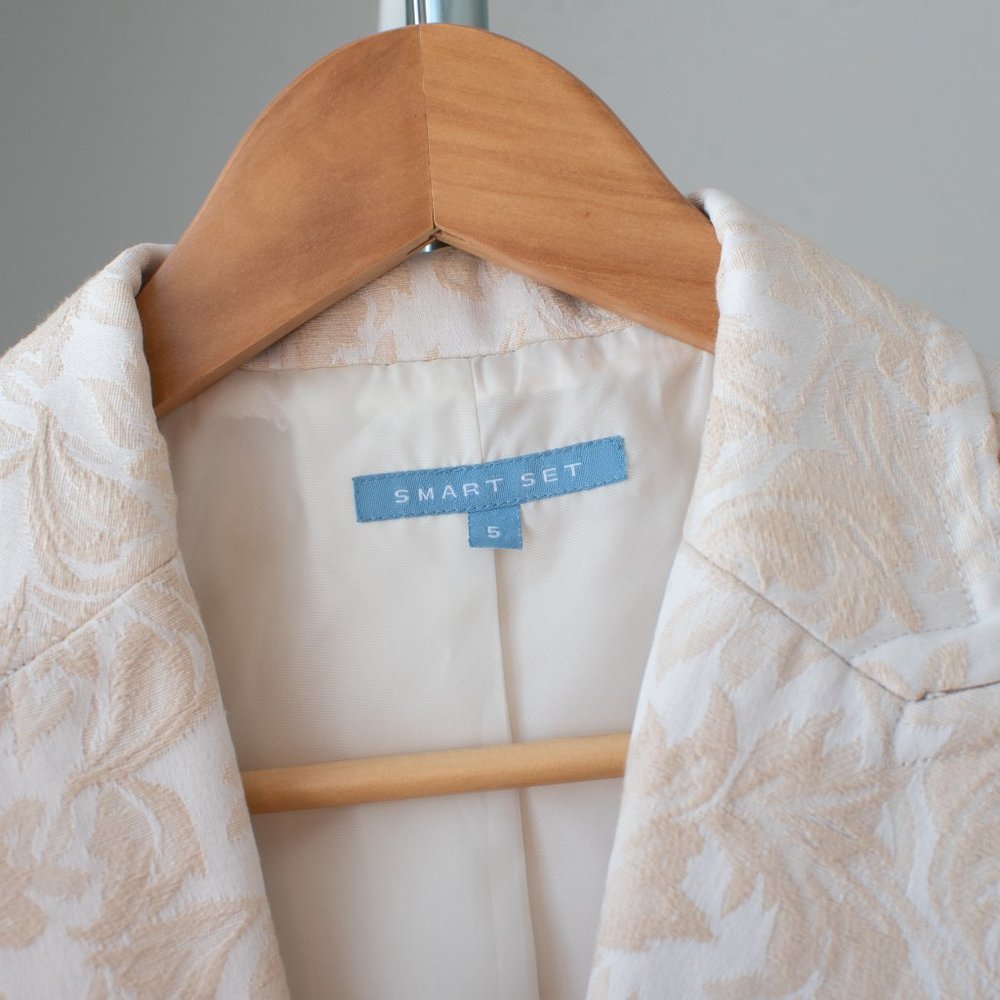 Cream Jacket / Blazer Small - Picture 4 of 12